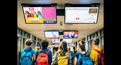 Digitální informační LCD displeje pro školy: vyměňte zastaralé nástěnky za moderní řešení